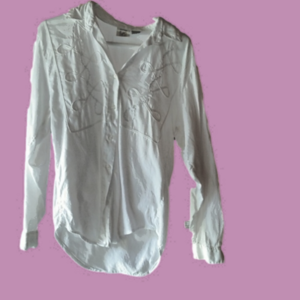 ( 249)  Cameo Rose, RETRO long sleeve western button down 100 % cotton shirt